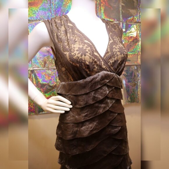 Adriana Propel Metallic Brown Dress - Picture 2 of 4
